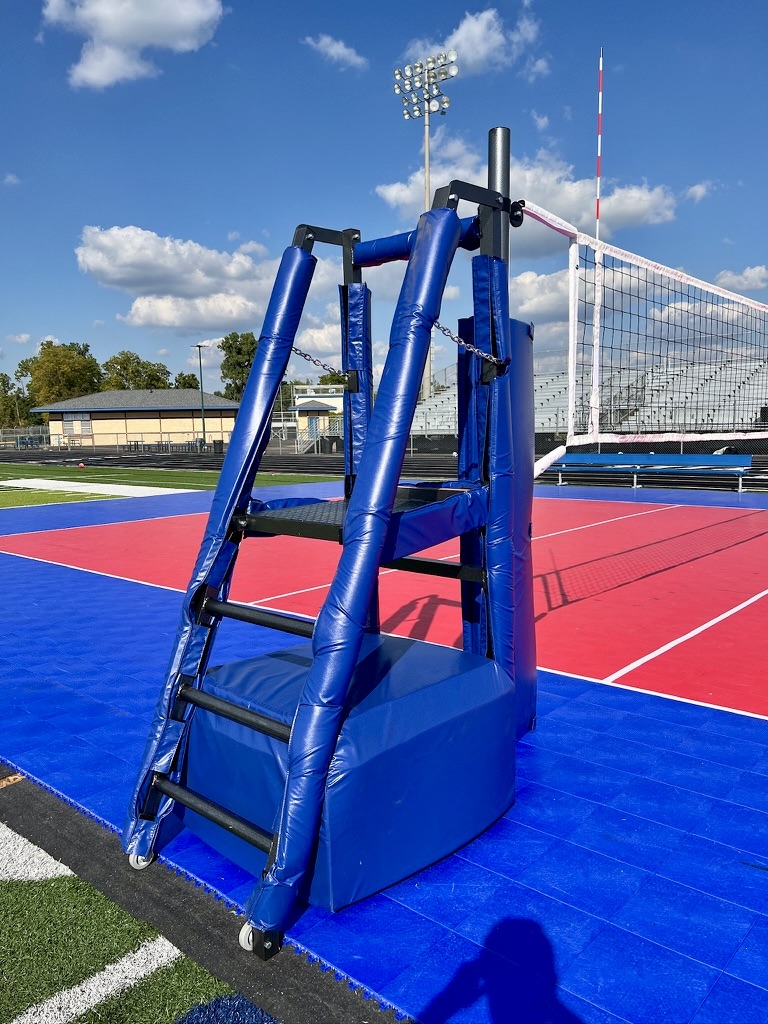 Fully padded referee stand made entirely from metal